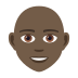 🧑🏿‍🦲 person: dark skin tone, bald display on JoyPixels